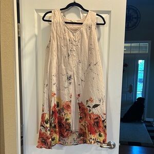 Mystree Cream Textured Dress